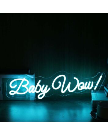 Baby Wow Blue Neon Sign