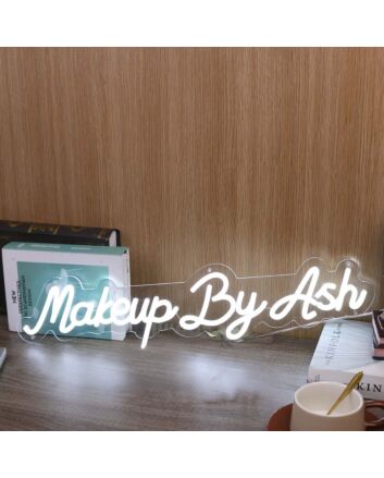 Makeup By Ash White Neon Sign