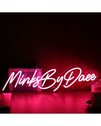 Minks By Daee Red Neon Sign