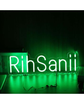 RihSanii Green Neon Sign