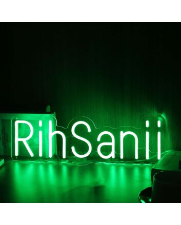 RihSanii Green Neon Sign
