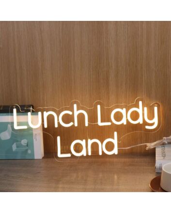 Lunch Lady Land Yellow Neon Sign