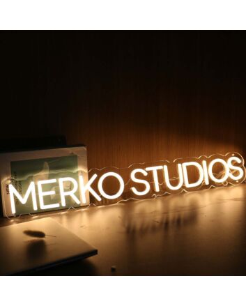 Merko Studios Yellow Neon Sign