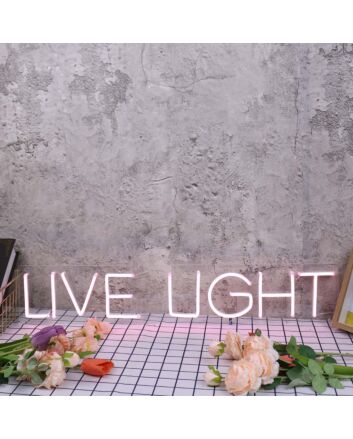 Live Light Purple Neon Sign