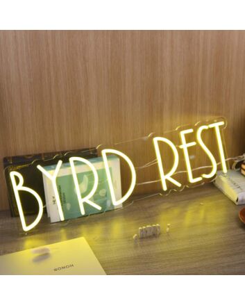 Byrd Rest Yellow Neon Sign