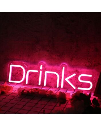 Drinks Red Neon Sign