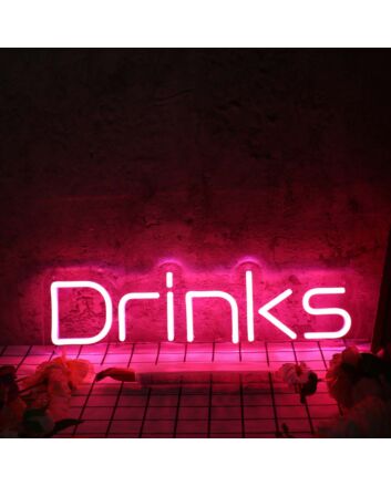 Drinks Red Neon Sign