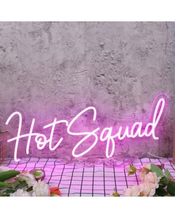Hot Squad Purple Neon Sign