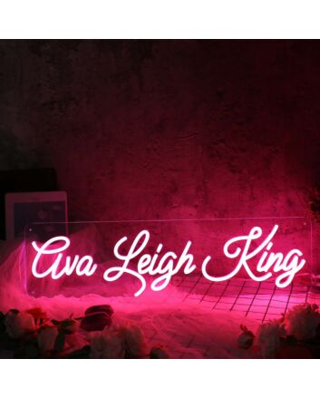 Ava Leigh King Red Neon Sign