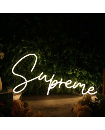 Supreme Yellow Neon Sign