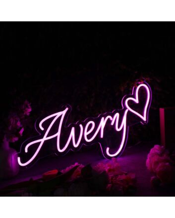 Avery Purple Neon Sign