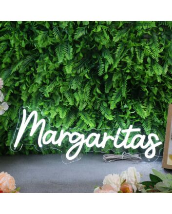 Margaritas White Neon Sign