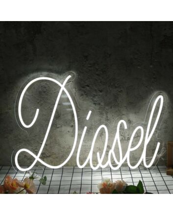 Diosel White Neon Sign