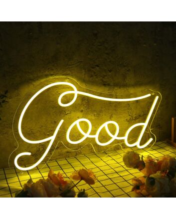 Good Yellow Neon Sign
