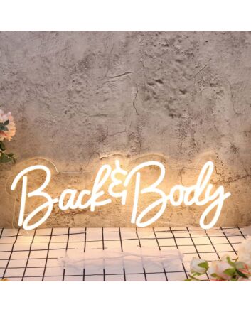 Back And Body Yellow Neon Sign