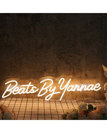 Beats By Yannae Yellow Neon Sign