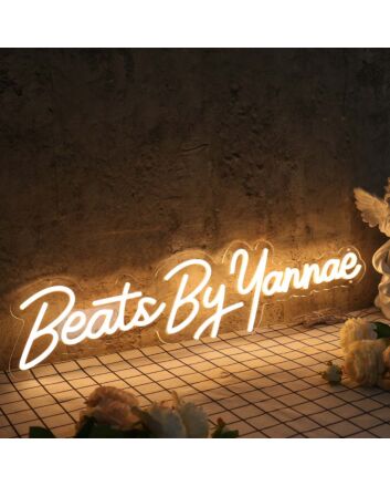 Beats By Yannae Yellow Neon Sign