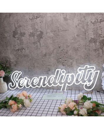 Serendipity White Neon Sign