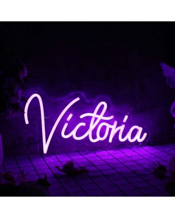 Victoria Purple Neon Sign