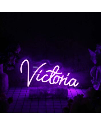 Victoria Purple Neon Sign