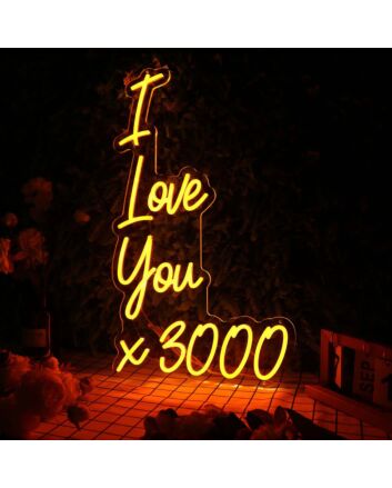 I Love You 3000 Orange Neon Sign