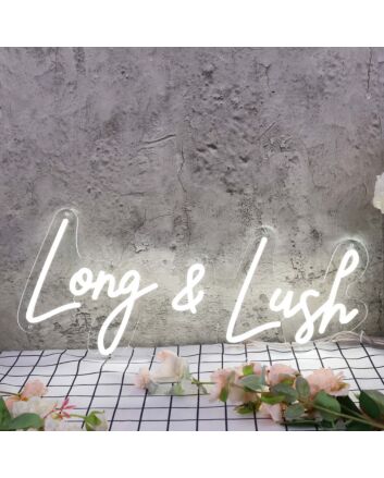 Long And Lash White Neon Sign
