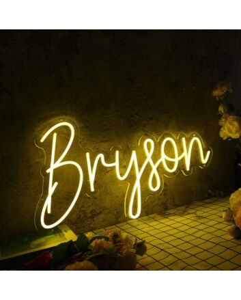 Bryson Yellow Neon Sign