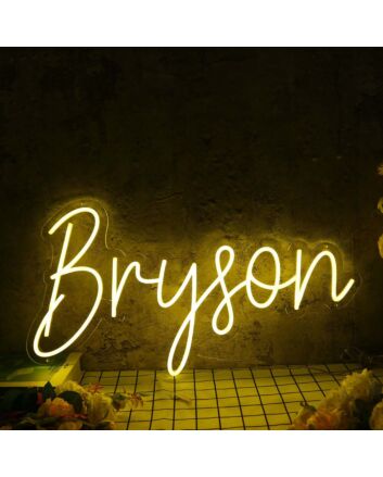 Bryson Yellow Neon Sign