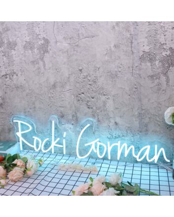 Rocki Gorman Blue Neon Sign