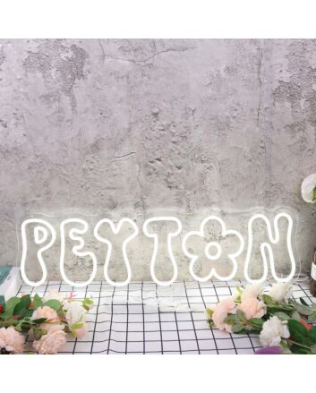 Peyton White Custom Neon Sign