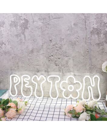 Peyton White Custom Neon Sign