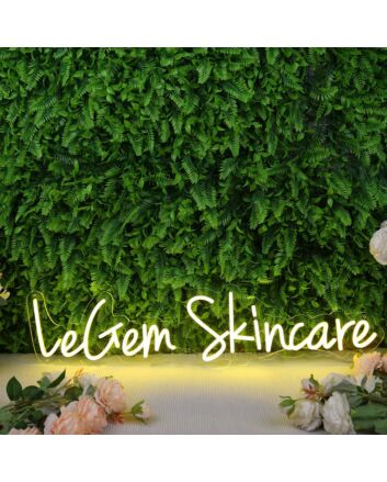 LeGem Skincare Yellow Neon Sign