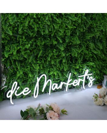 Die Markert&#039;s White Neon Sign