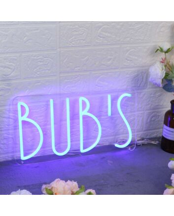 Bub&#039;s Blue Neon Sign