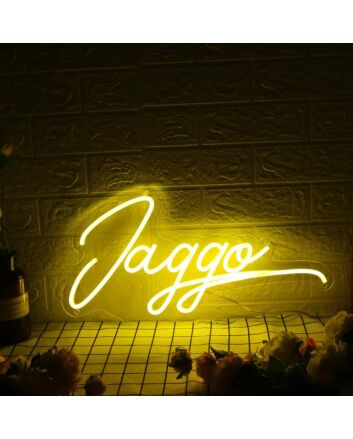 Jaggo Yellow Neon Sign