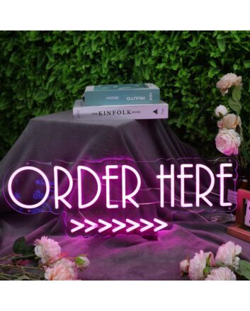 Order Here Pink Neon Sign