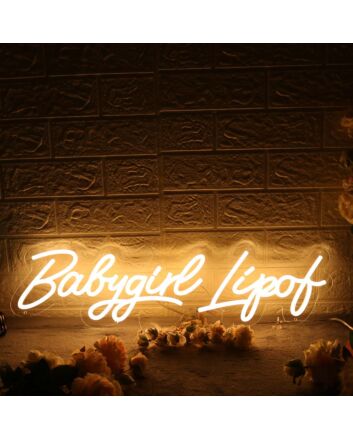 Babygirl Lipof Yellow Neon Sign