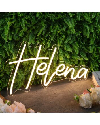 Helena Yellow Neon Sign