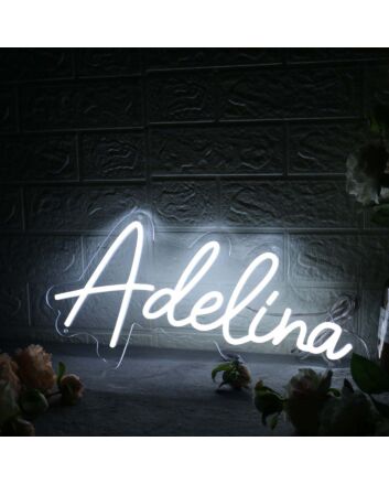 Adelina White Neon Sign