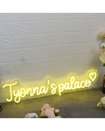 Jyonna&#039;s Palace Yellow Neon Sign