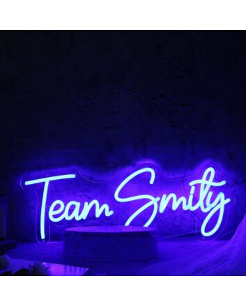 Team Smity Blue Neon Sign