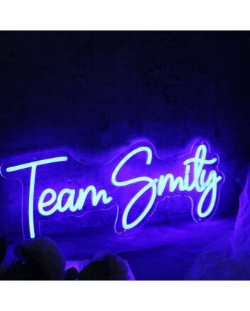 Team Smity Blue Neon Sign