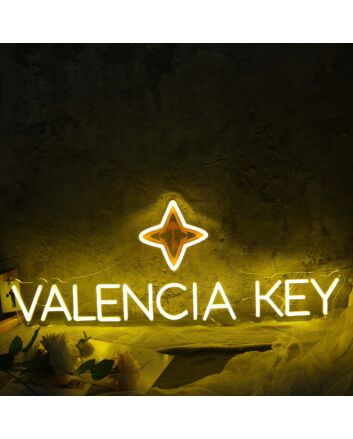 Valencia Key Yellow Neon Sign