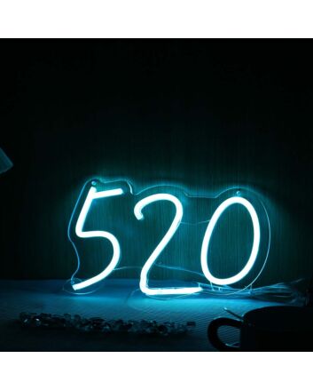 520 Blue Neon Sign