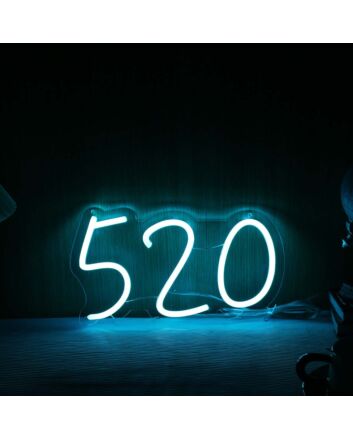 520 Blue Neon Sign