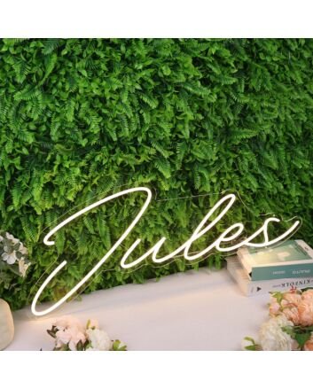 Jules Yellow Neon Sign