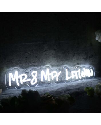 Mr And Mrs Litwin White Neon Sign
