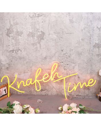Knaleh Time Orange Neon Sign