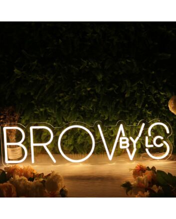 Brows By LC Yellow Neon Sign
