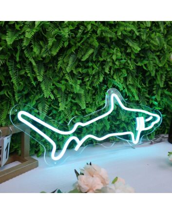 Big Shark Blue LED Neon Sign